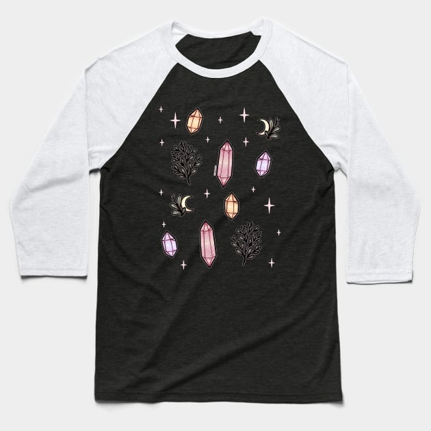 crystal magic  [dark] Baseball T-Shirt by chiaraLBart